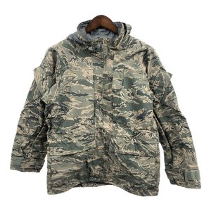 米軍実物 U.S.AIRFORCE GORE-TEX ゴアテックスパーカージャケット 防水 ミリタリー ABUカモ (メンズ MEDEAM SHORT) 中古 古着 Q2098