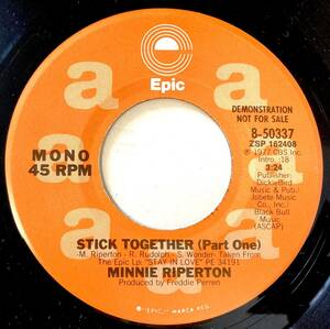 7inch★Minnie Riperton『Stick Together』★Stevie Wonder 作曲、Richard Rudolph★Free Soul, Funk, R&B★45 EP