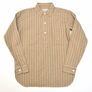 定価23100円 WAREHOUSE ウエアハウス Lot 3031 PULLOVER STRIPE SHIRTS プルオーバーストライプシャツ 長袖 36 DUCK DIGGER メンズ M807060