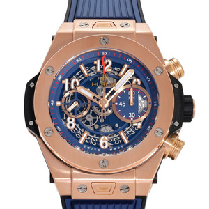 ウブロ HUBLOT ビッグバン ウニコ キングゴールド ブルー 411.OX.5189.RX ブルー文字盤 中古 腕時計 メンズ