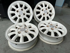 希少 スズキ純正 HE21S ラパン 13インチ 4.0j +45 PCD100 ホワイト アルミホイール ワゴンR パレット MRワゴン アルトなどに！！