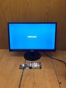 ★動作品★ワイド液晶ディスプレイ★HDMIケーブル付き★23.6型★ノングレア★HDMI/DVI/D-sub対応★Philips★243V5QHABA/11★SR(N455)