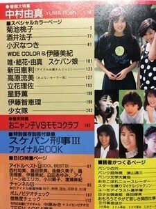 d1古本【アイドル誌】BM 昭和62年 中村由真 菊池桃子 酒井法子 小沢なつき 新田恵利 高原流美 立花理佐 星野薫 伊藤智恵理 少女隊 渡瀬麻紀