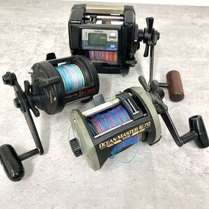 241118-752-464 SA400 リールまとめ3点 RYOBI OCEAN MASTER 船 SHIMANO シマノ TITANOS Daiwa ダイワ X600 TANASENSOR リール 釣具 