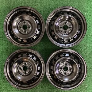 【584】トヨタ ラクティス純正スチールホイール16×5.5J 100-4H 再塗装中古品4本