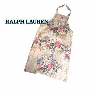 極美品 RALPH LAUREN ラルフローレン エプロン 花柄 日本製