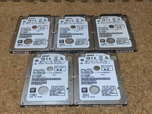 A12422)2.5インチ SATA 500GB HDD 7ｍｍ 中古動作品5台セット