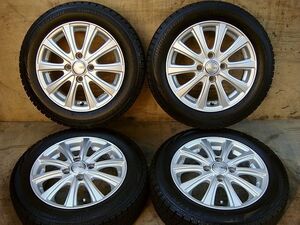 軽用・アルミ&155/65R14 ブリヂストン・ブリザックVRX 20年製中古4本SET 4.5J+45 N-BOX・N-ワゴン/タント・ムーブ/スペーシア・ワゴンR