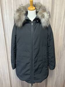 Lサイズ【未使用】MONCLER BLAVET ブラベット フォックスファー TG2　ブラック色　黒色　本物保証　◆定価36万円◆　人気ダウンジャケット