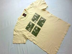 美品 $ 貴重■ キャロル・キング & ジェイムス・テイラー■ TROUBA DOUR REUNION ツアー2010年■ 半袖 Tシャツ■ メンズ L■ライトイエロー