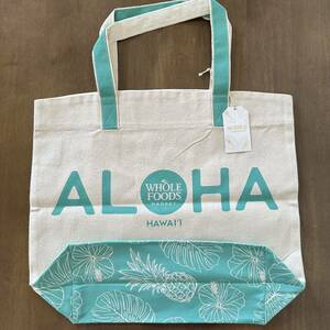 アメリカ ハワイ WHOLE FOODS ホールフーズ トートバッグ トートバッグ キャンバスバッグ ローカルトート アロハ Aloha 新品 タグ付き②