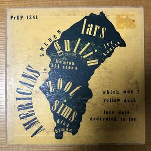 【送料込】AMERICANS IN SWEDEN　Lars Gullin, Zoot Sims, Lee Konitz 　Prestige EP PrEP 1341 original盤