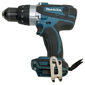 ЗЗ【1円スタート】 MAKITA マキタ 18V 充電式振動ドライバドリル ハンドル付 HP458D ブルー 全体的に状態が悪い