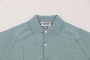 新品 John Smedley　ジョンスメドレー 最高級メリノウール　 Sサイズ ポロシャツ SEA MIST