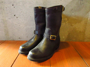 ビンテージ60’s●DEADSTOCK KNAPPエンジニアブーツ黒size 8 5E●240113k4-m-bt-26cm 1960sデッドストックレザー