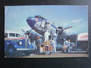 ユナイテッド航空■DC-3 Maineliner■エアライン発行絵葉書■1940