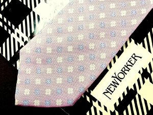 ♪26978C♪良品【刺繍 花 小花 柄】ニューヨーカー【NEWYORKER】ネクタイ