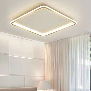 大特価　LEDシーリングライト 天井照明 リビング照明 ダイニング 寝室 居間 方形　金色