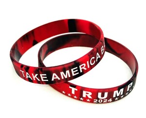 ドナルドトランプ 2024年 シリコン リストバンド ２個 Donald Trump 2024 Silicone Wristband x 2