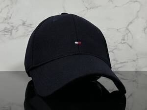 【未使用品】130CD★TOMMY HILFIGER トミー・ヒルフィガ－ キャップ 上品で高級感のあるダークネイビーにオリジナルロゴ《FREEサイズ》