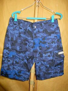 エイプ A BATHING APE カラーカモ　 1stカモ 青　迷彩　blue camo カーゴ ショーツ 　ハーフ　パンツ　M