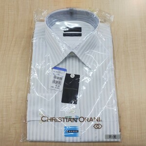 2306046CHRISTIAN ORANIクリスチャンオラーニ 長袖Yシャツ41-80 ストライプワイシャツタグ付き新品未使用未開封イージーアイロン超形態安定