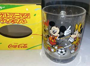 数量２出品♪ レトロ レア♪ Coca-Cola◆コカ・コーラ◆ ディズニー キャラクター【ビクトリーマグ 】ガラスコップ 非売品 未使用