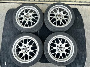 引き取り可　BBS　RG714H　17×7.5J　＋48　PCD100　4本　中古品