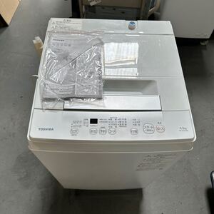 TOSHIBA 全自動洗濯機 2023年式 4.5kg AW-45GA2 東芝 洗濯機 ホワイト 天板擦り傷