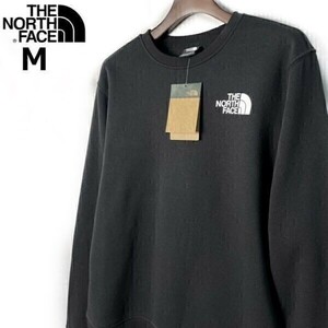 1円～!売切!【正規新品】THE NORTH FACE◆LOGO PULLOVER CREW トレーナー スウェット US限定 裏起毛 男女兼用 アウトドア(M)黒① 181130-22