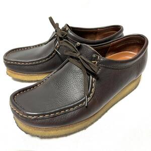 ★CLARKS クラークス ワラビー★スムースレザー★9M(27cm)★茶　ブラウン★メンズ★革靴　レザーシューズ★