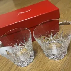 Baccarat エクラ未使用品ペアロックグラス2個セット