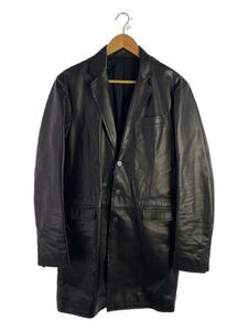 CoSTUME NATIONAL HOMME◆コート/48/レザー/BLK