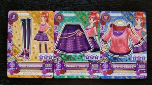 アイカツ★2015 5弾N★ピンキーローズカットソー他3枚セット★