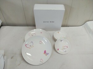 未使用 HANAE MORI お皿 7枚セット【 MB3801-91 サービスベリーセット 】未使用在庫品 (大皿φ22.5×2枚 小皿φ13.3×5枚) 箱付