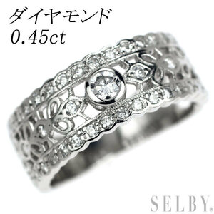 Pt950 ダイヤモンド リング 0.45ct 新入荷 出品1週目 SELBY