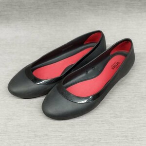 K293 crocs COMFORT クロックス コンフォート パンプス フラット シューズ W5 ブラック レッド Lina Flat リナフラット カジュアル