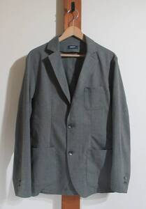 美品★NAVY/ネイビ◎テーラードジャケット 麻調合繊アンコンジャケット ストレッチ ウォッシャブル N23-1-11085