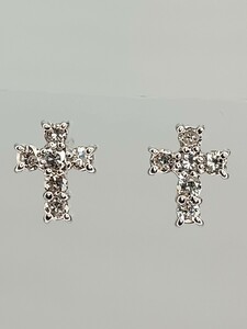 ☆K18wg★天然ダイヤ0.28ct☆ピアス★51