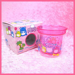 MINI CUP ミニカップ ★ ／ ハムスター キャラクター ピンク アクリル製 高さ約6.5cm ／ 1点 美品