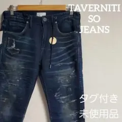 TAVERNITI SO JEANS スウェット デニムパンツ ダメージ加工