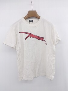 ◇ PAMEO POSE パメオ ポーズ ロゴ プリント カジュアル シンプル 半袖 Tシャツ サイズS ホワイト系 レディース E