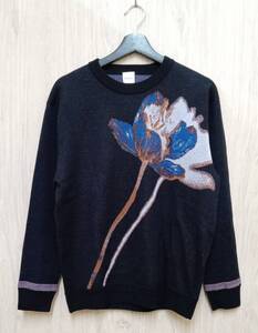 PAUL SMITH/PF-NR-87184/ニット/Stem Placement ジャガードニット/花柄/22AW/ネイビー系/Mサイズ