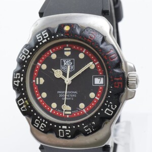 2501-527 QZ タグホイヤー フォーミュラ1 プロフェッショナル 200M WA1214 TAG HEUER 日付 回転ベゼル 黒色文字盤 銀色ケース