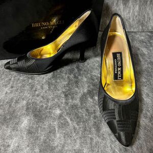 【BOX付】BRUNOMAGLI ブルーノマリ　ヒールパンプス パンプス　ヒール新品　ヒール9cm 36 23cm相当　ブラック　＊EI