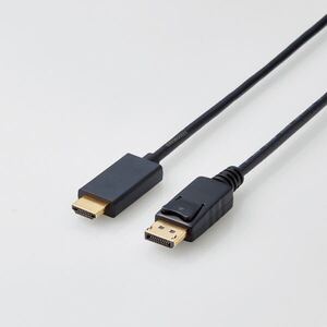 エレコム ELECOM CAC-DPHDMI10BK [変換ケーブル/HDMI-DisplayPort/1.0m/HDMI/ブラック/黒]　未使用品　《送料無料》