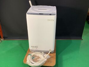 ◆HR30 シャープ 全自動電気洗濯機 洗い7kg　動作品　SHARP　ES-GE7E-W　21年製　★直接引き取り大歓迎！◆T