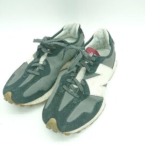 ◇ Θ New Balance ニューバランス WS327KC ローカットスニーカー サイズ24.5 グレー ホワイト ブラック レディース E