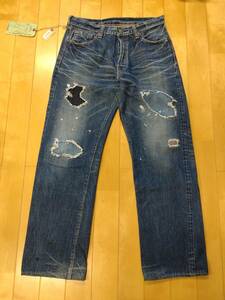 シュガーケーン　SUGAR CANE　リペア加工デニムパンツ　LONE STAR JEAN 10YEAR AGED　ロンスター　サイズＷ３３　RC40901R