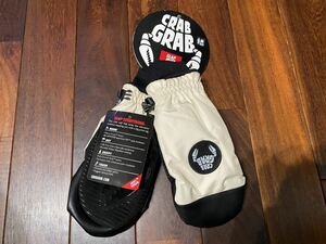 ★ 23-24 クラブグラブ CRAB GRAB スラップ ミット SLAP MITT スノーボード グローブ ミトン 手袋 防寒 クリーム sizeM 新品未使用